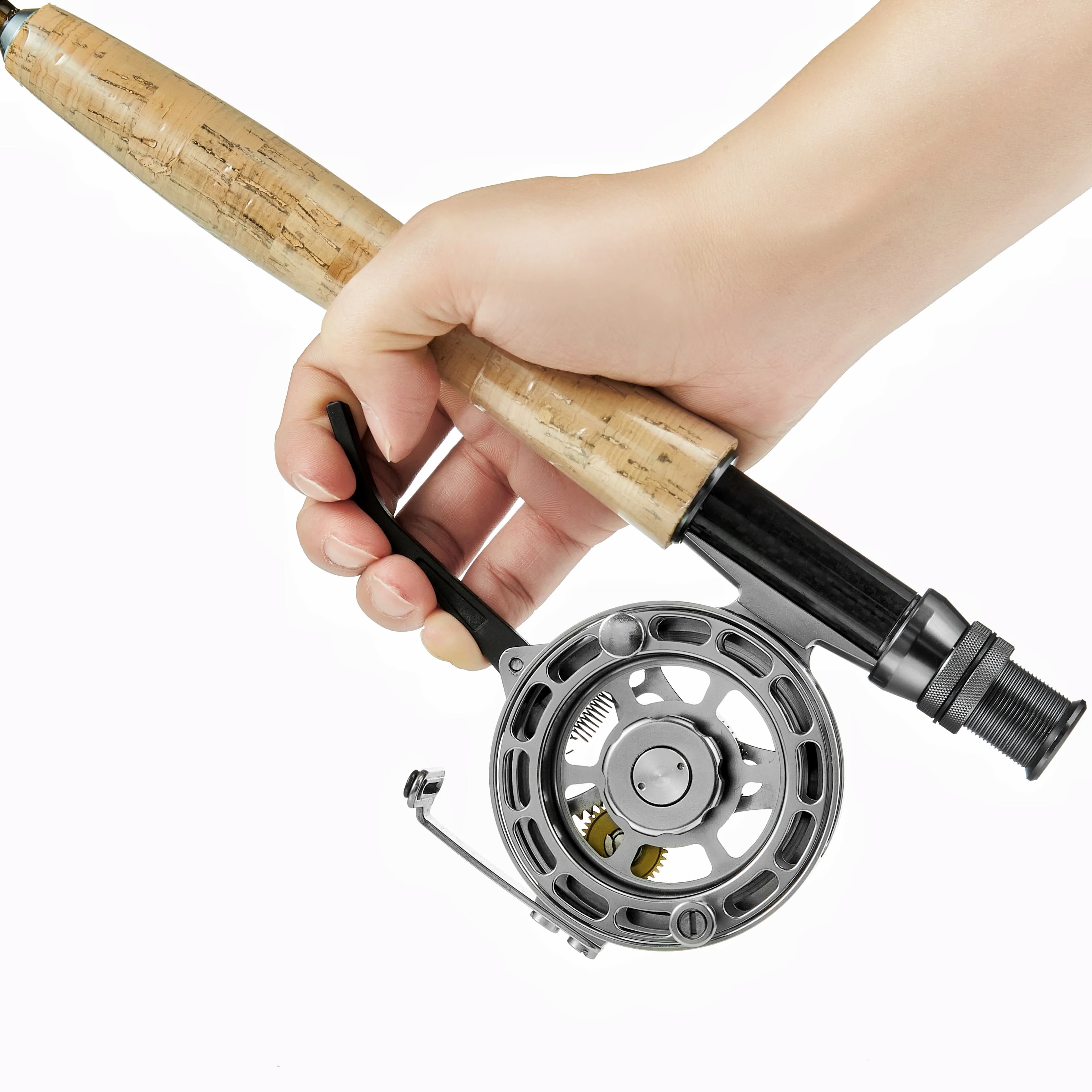 Moulinet fly fishing automatique grand arbor 75mm en aluminium CNC - Pour pêche à la nymphe en rivière
