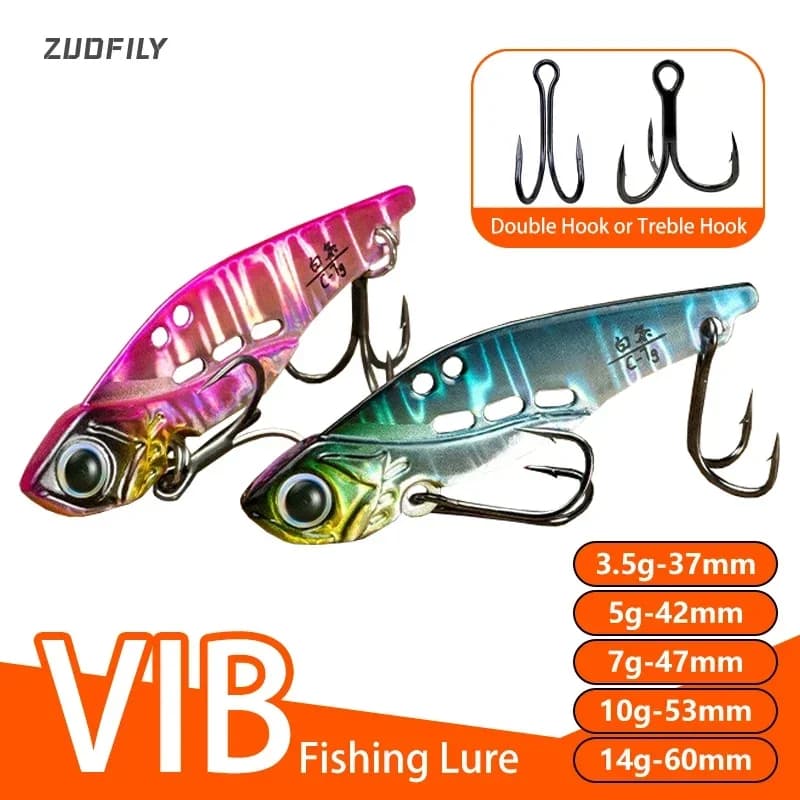 Leurre VIB 3g à 14g pour truite et perche - Cuiller vibrante métallique jerkbait swimbait