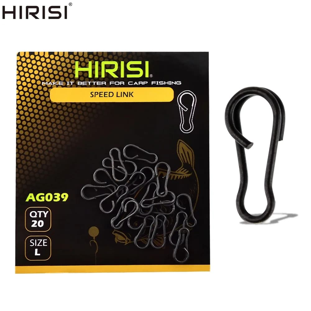 40PCS clips rapides agrafes pêche changement rapide terminal tackle carpe accessoires AG039