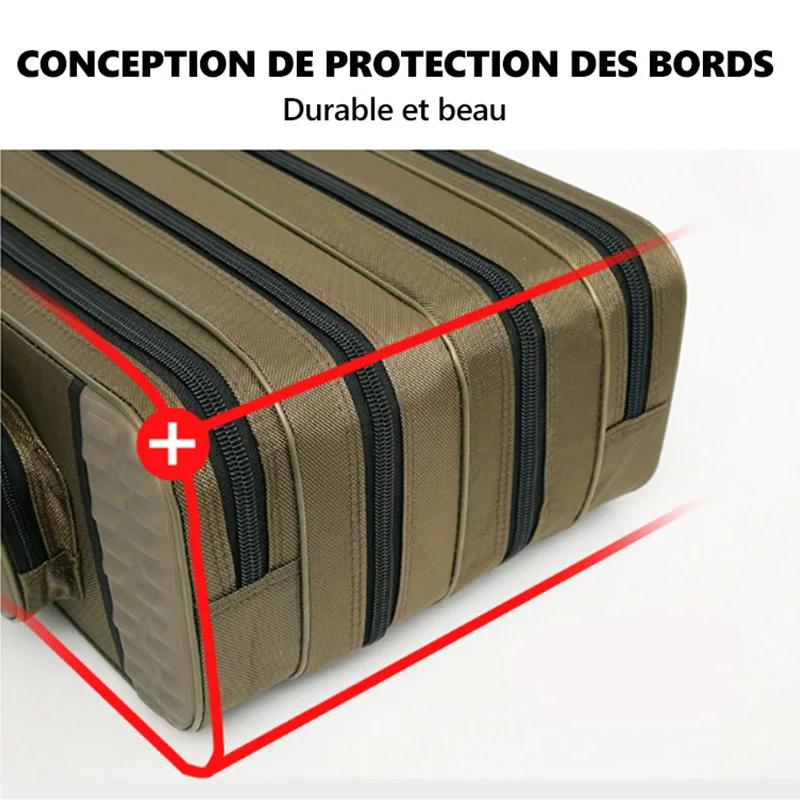 Sac de pêche multifonction 2/3/4 couches 80-120cm pour canne, moulinet et leurres - XA153G