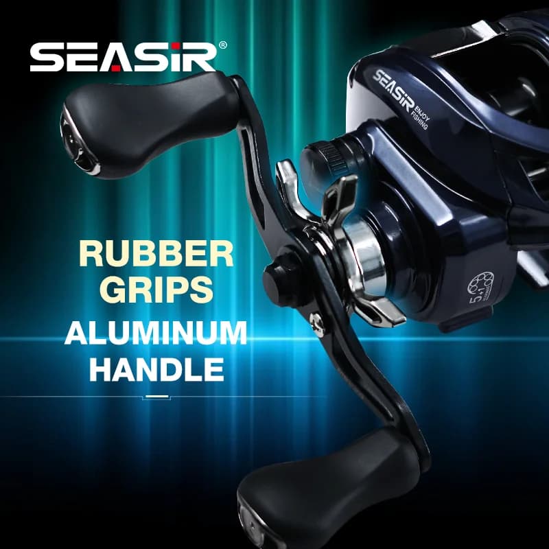 Moulinet baitcasting Seasir Vortex 149g haute vitesse 7.0:1 5+1 roulements max drag 8kg pour mer et eau douce