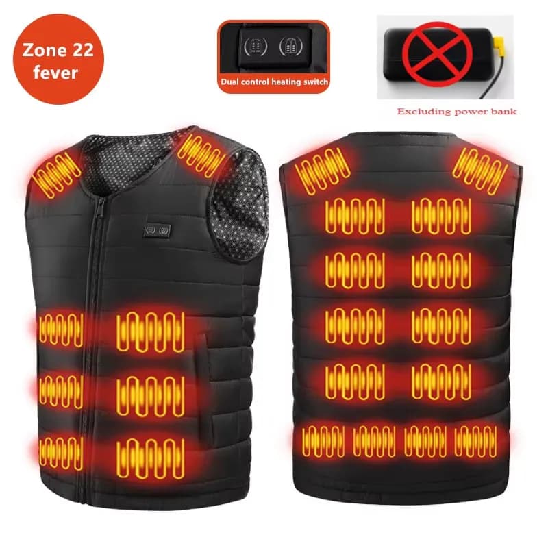 Doudoune chauffante sans manches mixte hiver pour femme et homme adulte