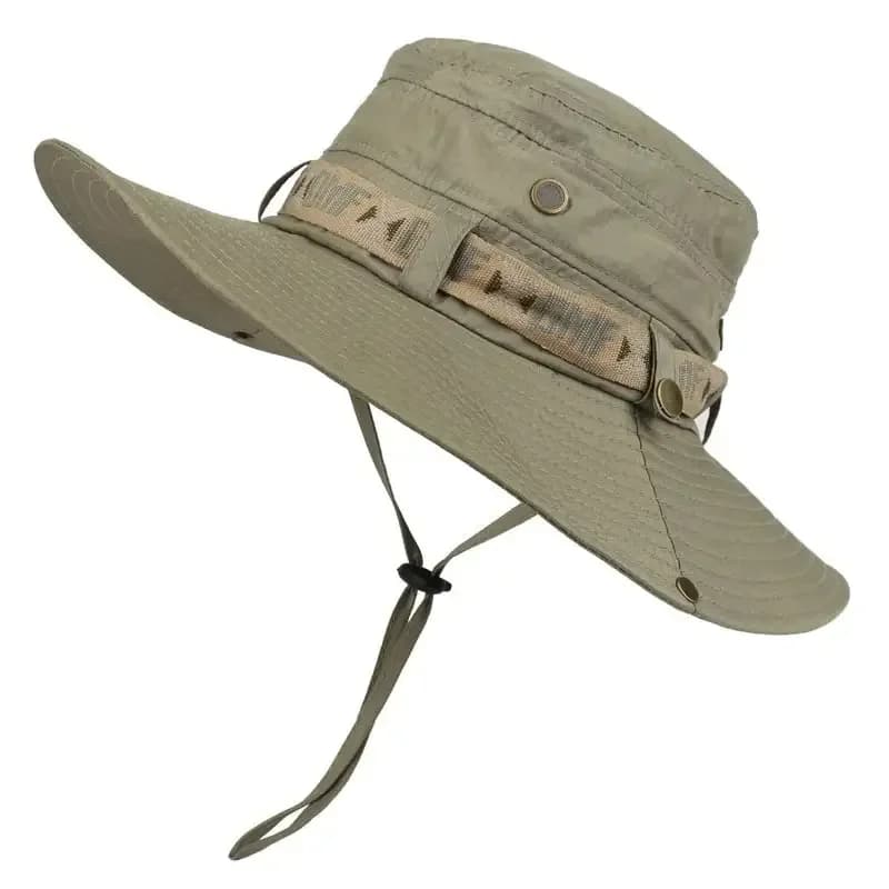 Chapeau bucket homme été protection UV - Bords larges pêche safari plage randonnée soleil