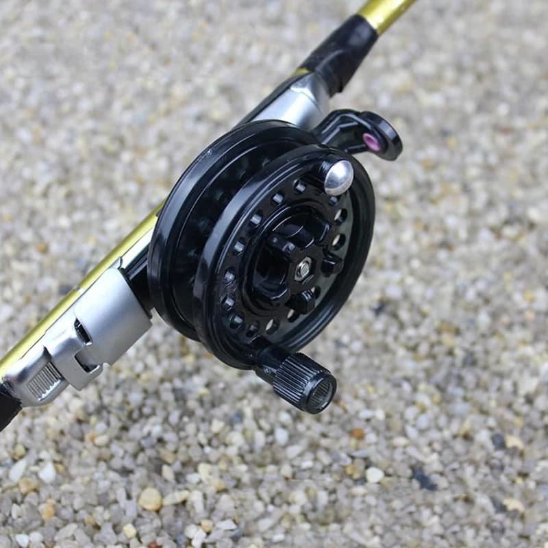 Mini moulinet main pêche glace 50-60mm - ultra-léger pour pêche fine carpe et pêche à la mouche