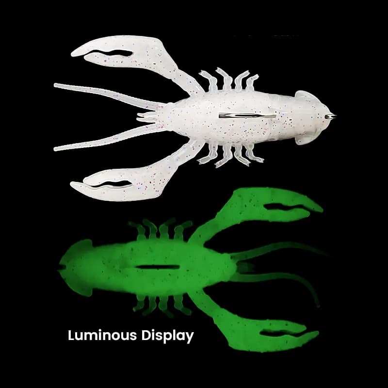 Leurre souple silicone écrevisse Bazooka pour pêche du brochet et du sandre en hiver avec hameçon plombé