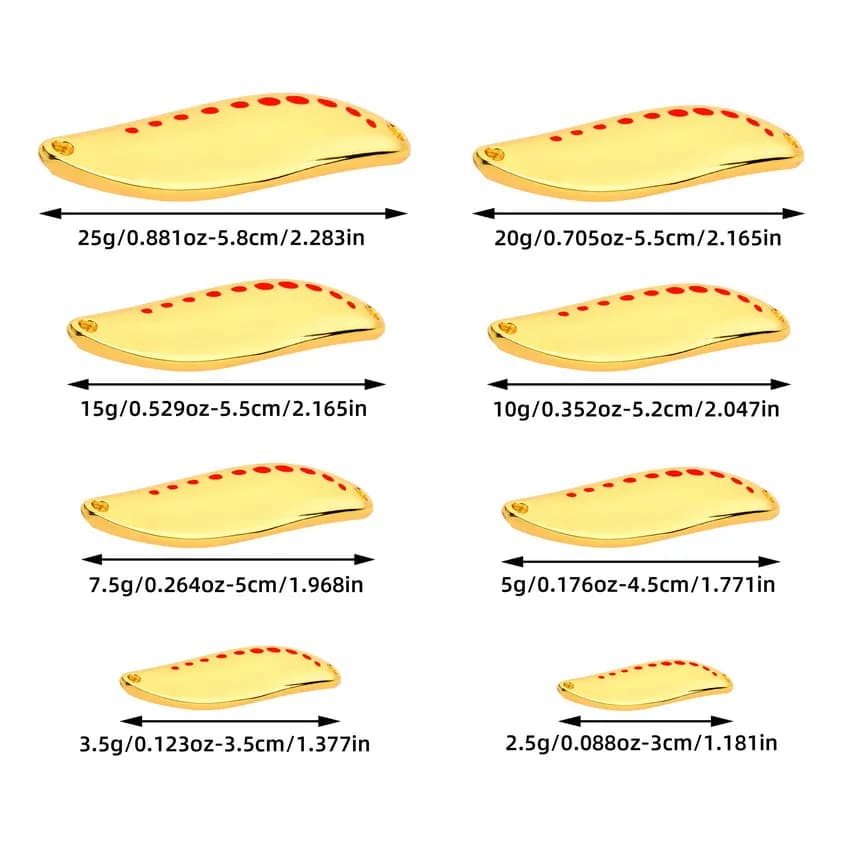 Cuiller vibrante Leech 2.5g-30g pour perche brochet sandre - leurre métallique spinner pêche carnassiers