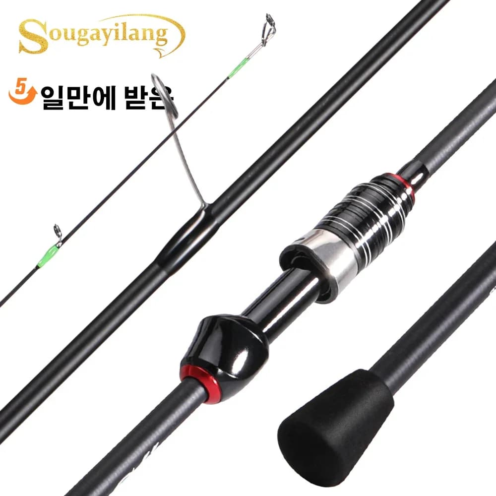 Canne spinning Sougayilang carbone 1.8-2.1m ultra légère - Pêche aux leurres manche EVA