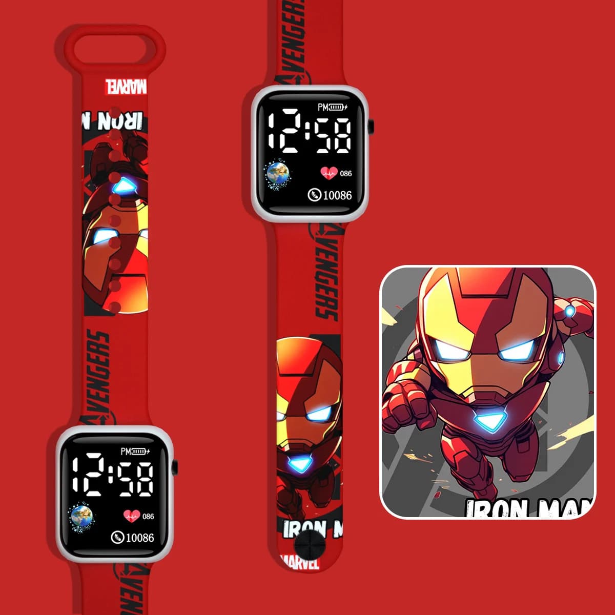 Montre enfant Spiderman Marvel fille garçon montre digitale intelligente étanche 3Bar cadeau