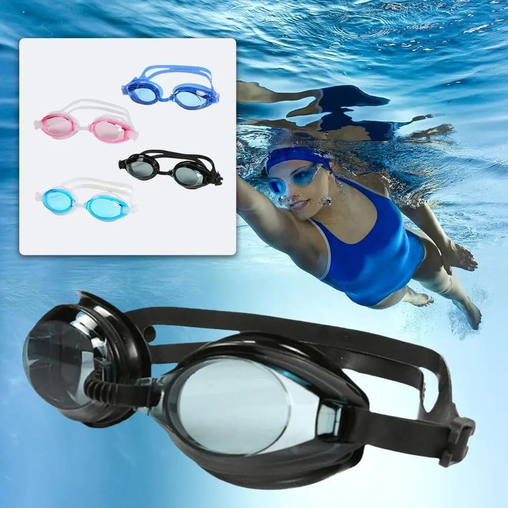 Lunettes de natation professionnelles UV protection silicone réglables confort pêche
