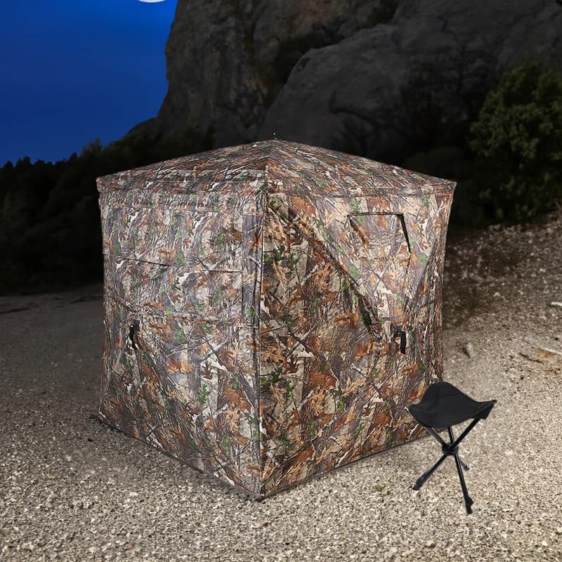 Tente camouflage automatique pop-up 270° - Affût portable 2-3 personnes avec sac transport