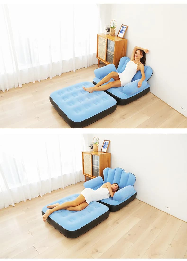 Canapé gonflable multifonction 5 en 1 pour pêche confortable et siestes en plein air