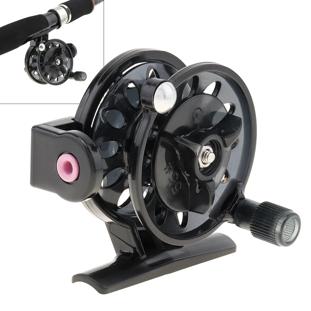 Moulinet pêche carpe ABS ultra-léger glace former bobine pesca pour pêche à la mouche en ruisseau