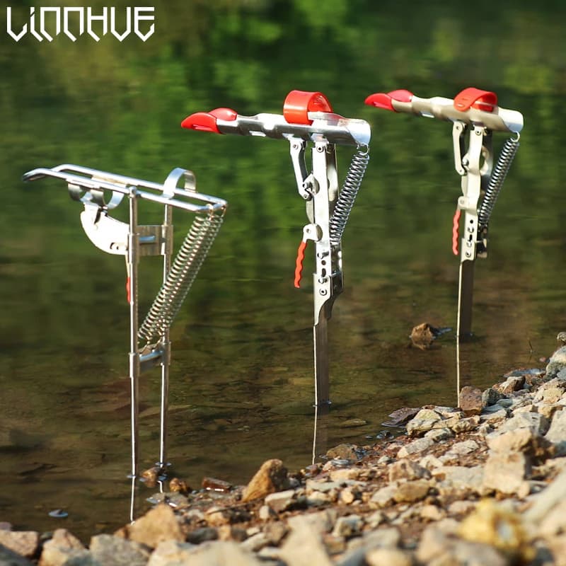 Support de canne à pêche automatique en acier inoxydable réglable et pliable