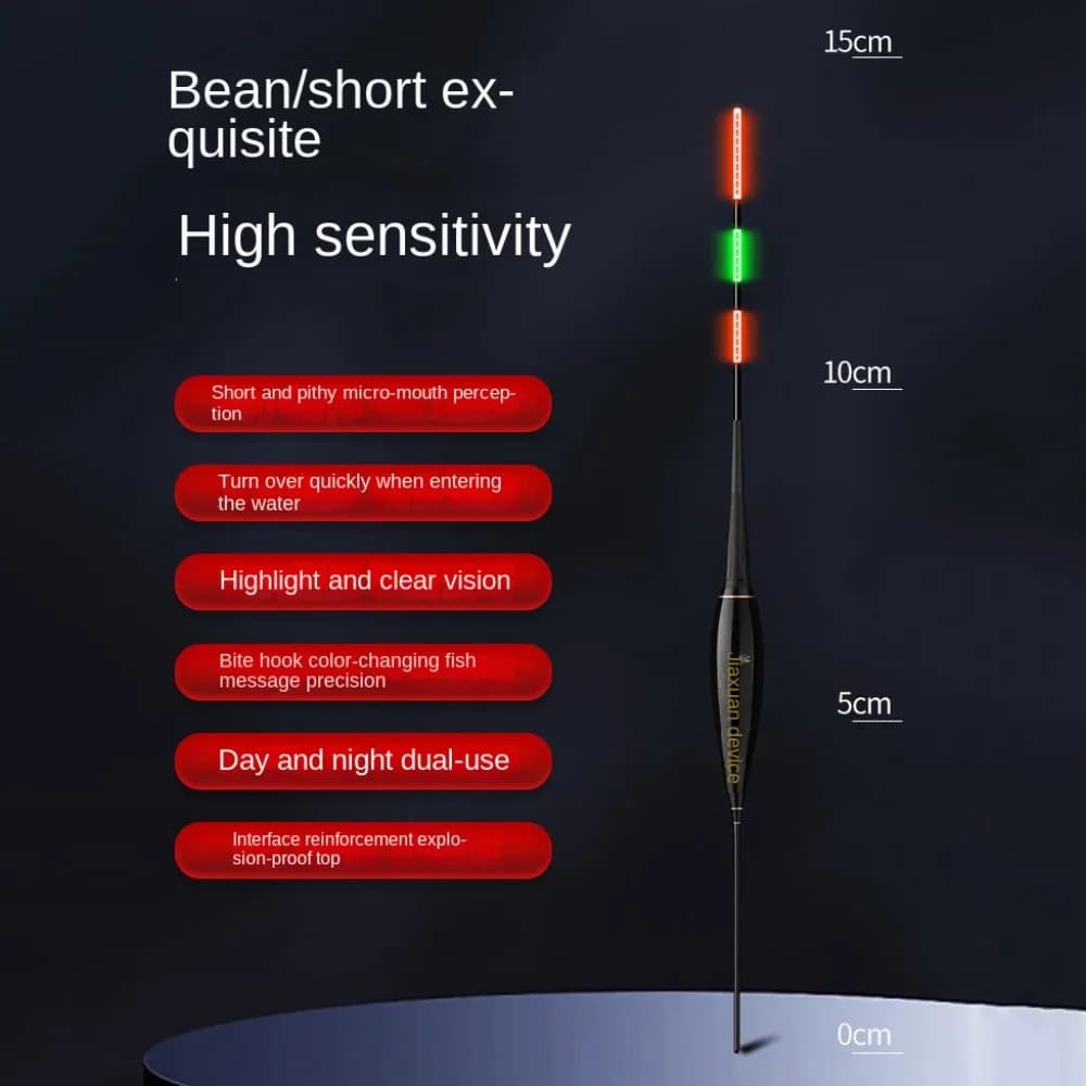 Flotteur de pêche lumineux intelligent à capteur de gravité haute sensibilité pour la pêche de nuit