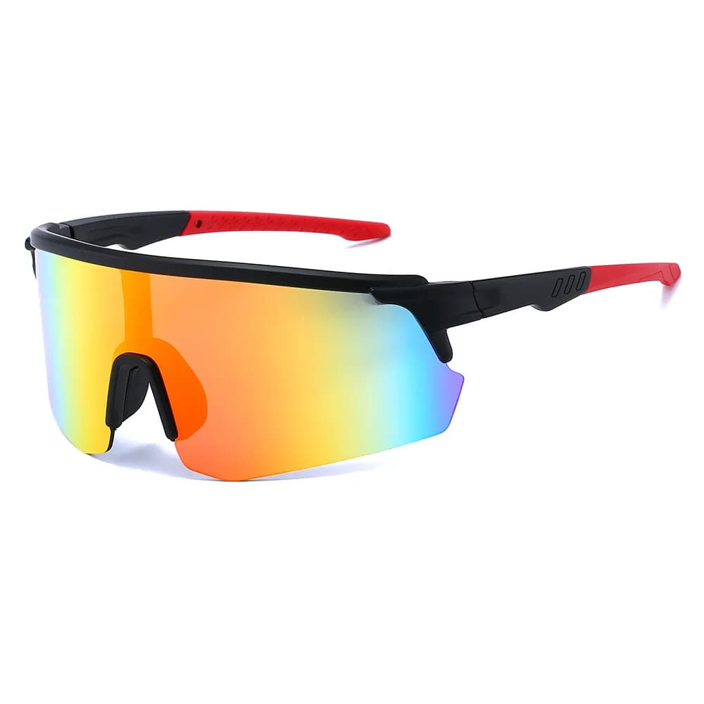 Lunettes de sport surdimensionnées miroir pour vélo et pêche - protection UV totale et style tendance