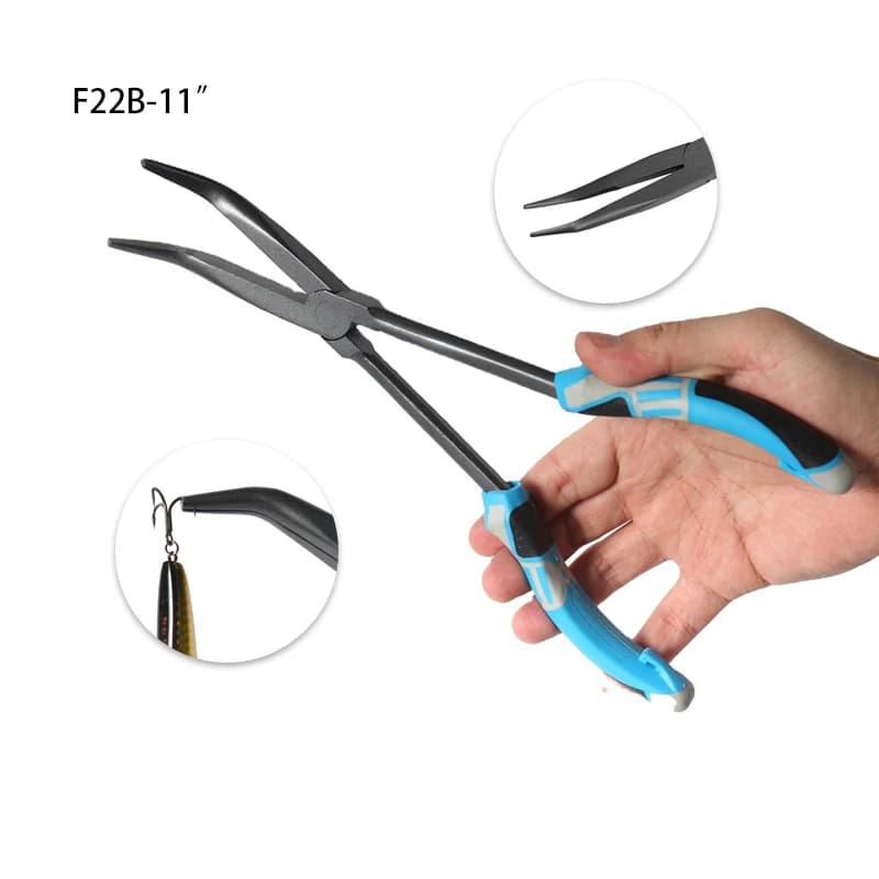 Pinces de pêche long bec acier inoxydable - Outil multifonction dégorgeoir pour pêche mer et eau douce