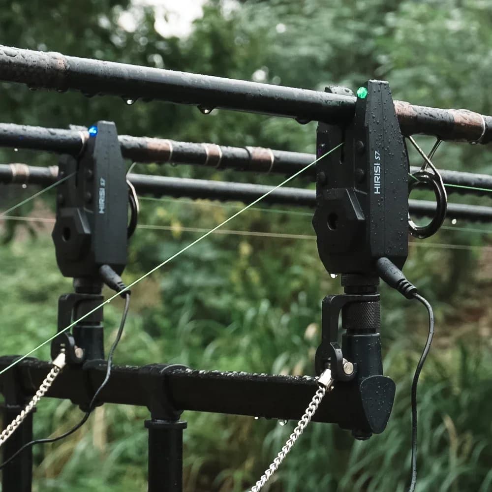 Kit d'alarme sans fil Hirisi S7 pour pêche à la carpe étanche avec indicateurs de touche