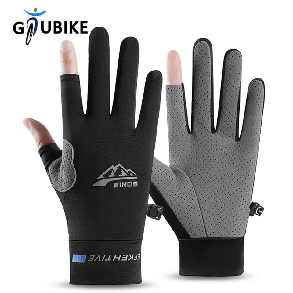 Gants doigts nus hommes femmes protection UV mi-doigts pêche pagayage voile aviron sports nautiques