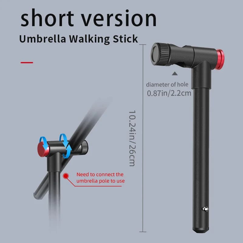 Support parapluie pêche ajustable 360° pliable portable - Pied de plage terrasse fixation universelle