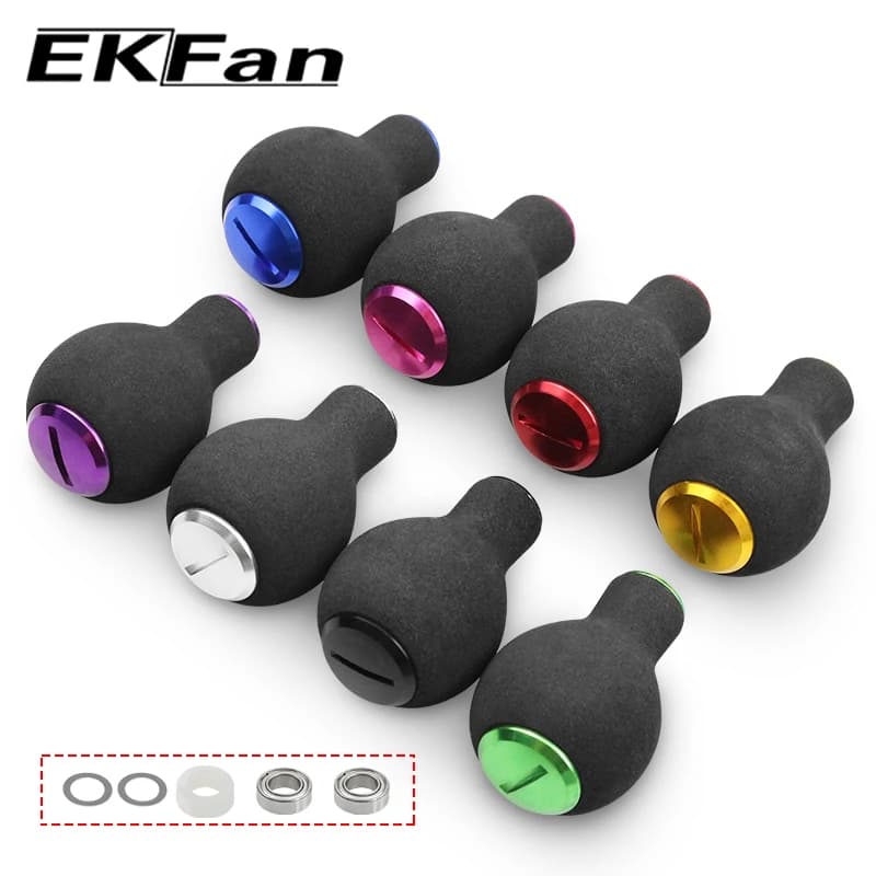 Poignées EKFan EVA pour moulinets Dawa Shimano - Forme gourde ergonomique pour pêche au lancer