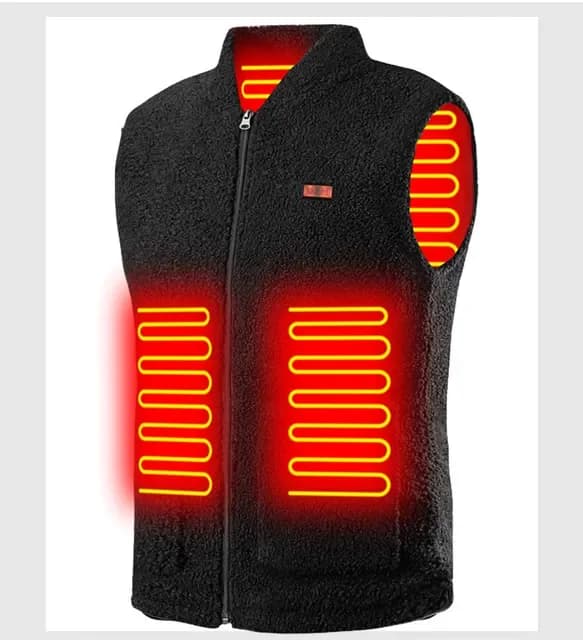 Veste chauffante USB hiver sans manches 3 températures réglables pour sport extérieur lavable