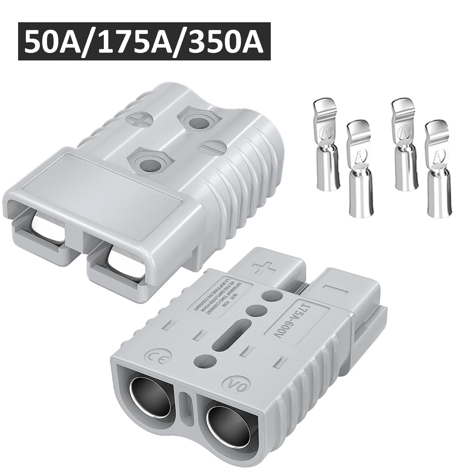 Connecteur batterie rapide 50A 175A 350A - Prise démontage rapide remorquage treuil 600V