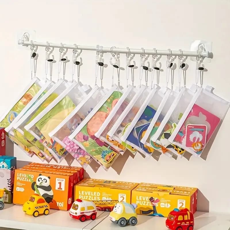 5 pochettes zippées étanches mesh pour rangement leurres pêche documents bureau école