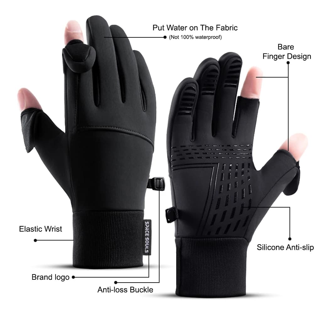 Gants chauffants hiver homme femme pêche vélo ski écran tactile imperméables sport extérieur