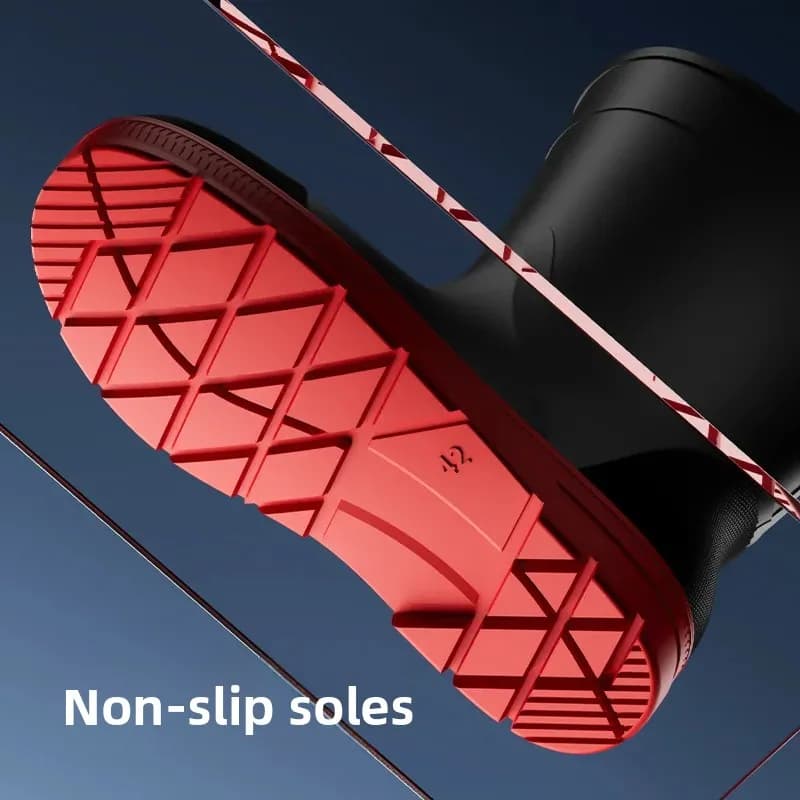 Bottes de pêche hautes imperméables antidérapantes avec bandes réfléchissantes pour sécurité nocturne