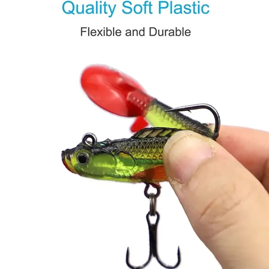 Leurre souple silicone 6 pièces pour bar brochet carpe pêche leurres appâts artificiels wobblers