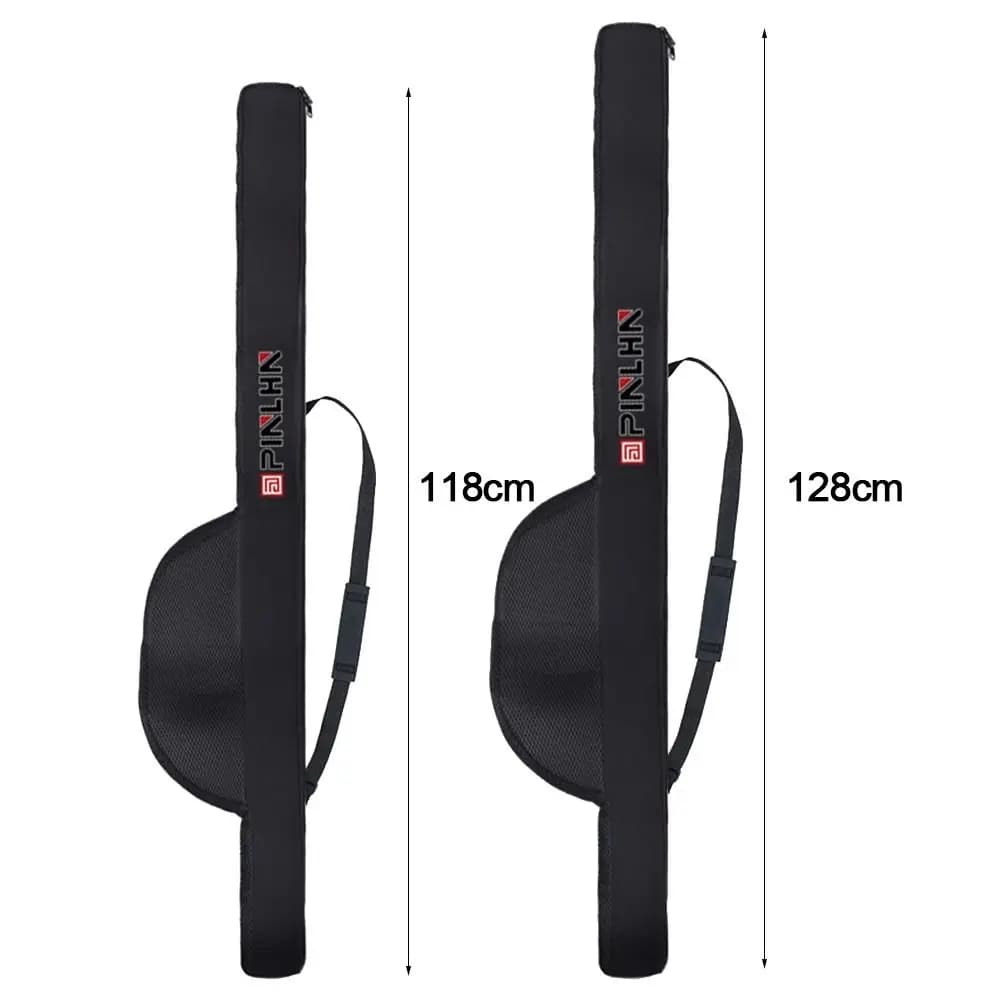 Nouveau sac canne à pêche portable pliable avec sangle - Étui 118/128cm pour canne et moulinet