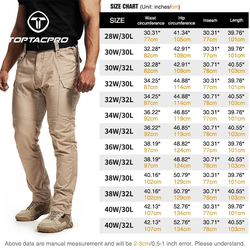 Pantalon tactique TOPTACPRO avec boîte cadeau - Triple protection pour pêche sportive intensive