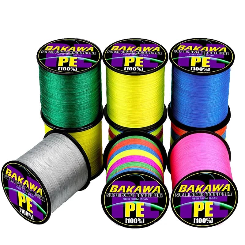 Ligne de pêche BAKAWA PE tressée 4 brins 300m flottante 0.2-0.42mm pour pêche en surface