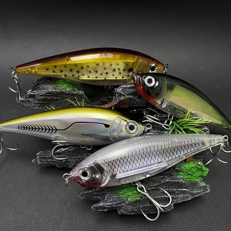 Leurre dur flottant 130mm 48g pour pêche à la traîne en mer, appât crayon twitchbait 3D