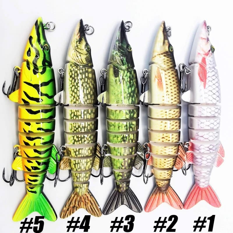 Leurre Souple Bionic Multi Articulé à Nage Lente pour Bass et Truite en Eau Douce et Salée