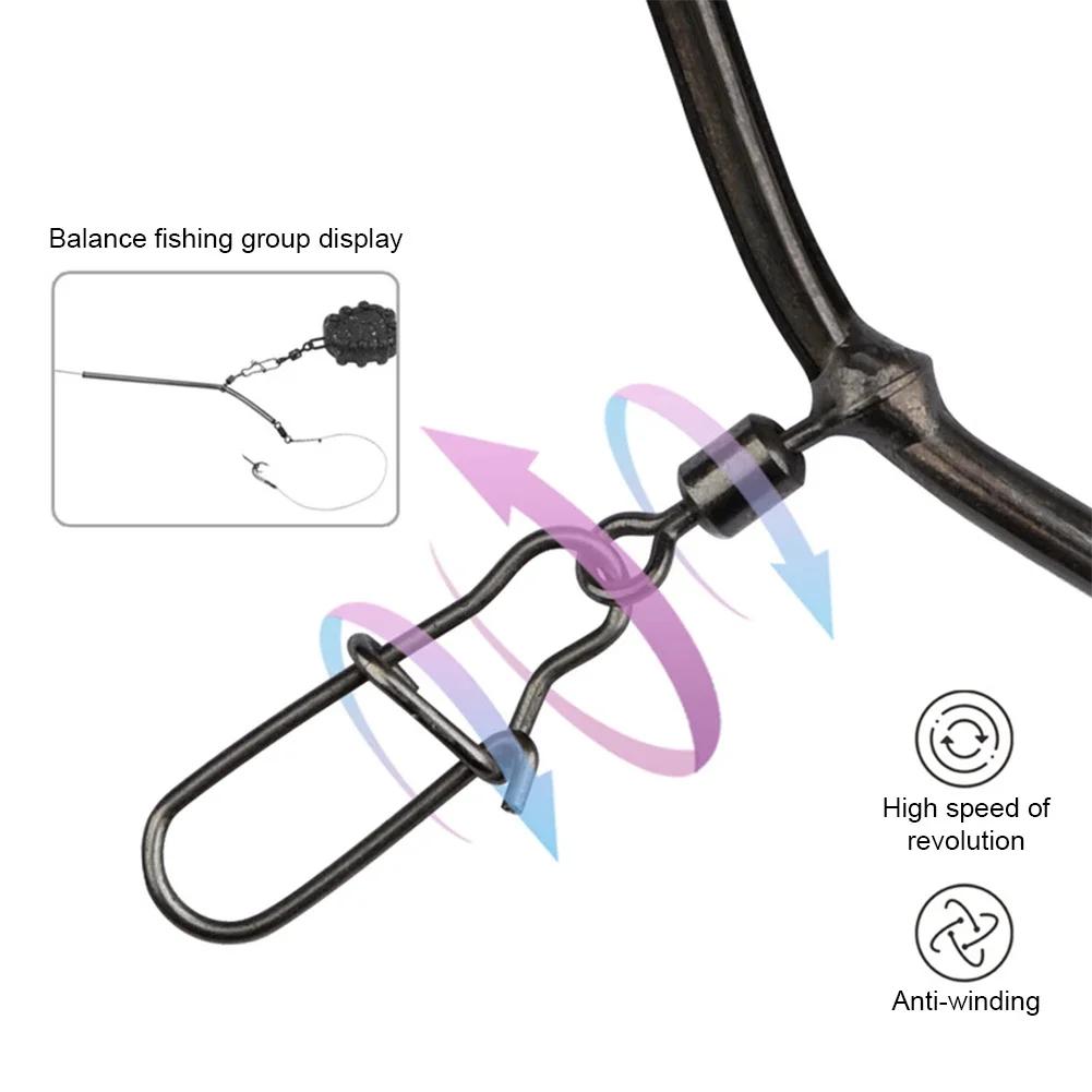5 anti-tangles pour pêche à la carpe avec méthode feeder - Booms avec snap swivels et cages à appâts