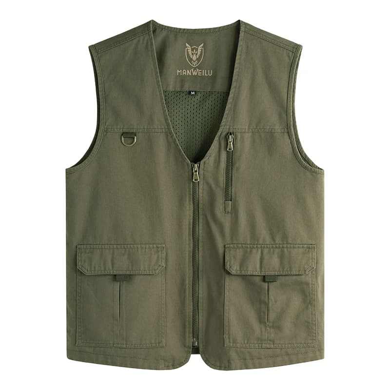 Veste de pêche homme grande taille 8XL multi-poches respirante pour activités de plein air