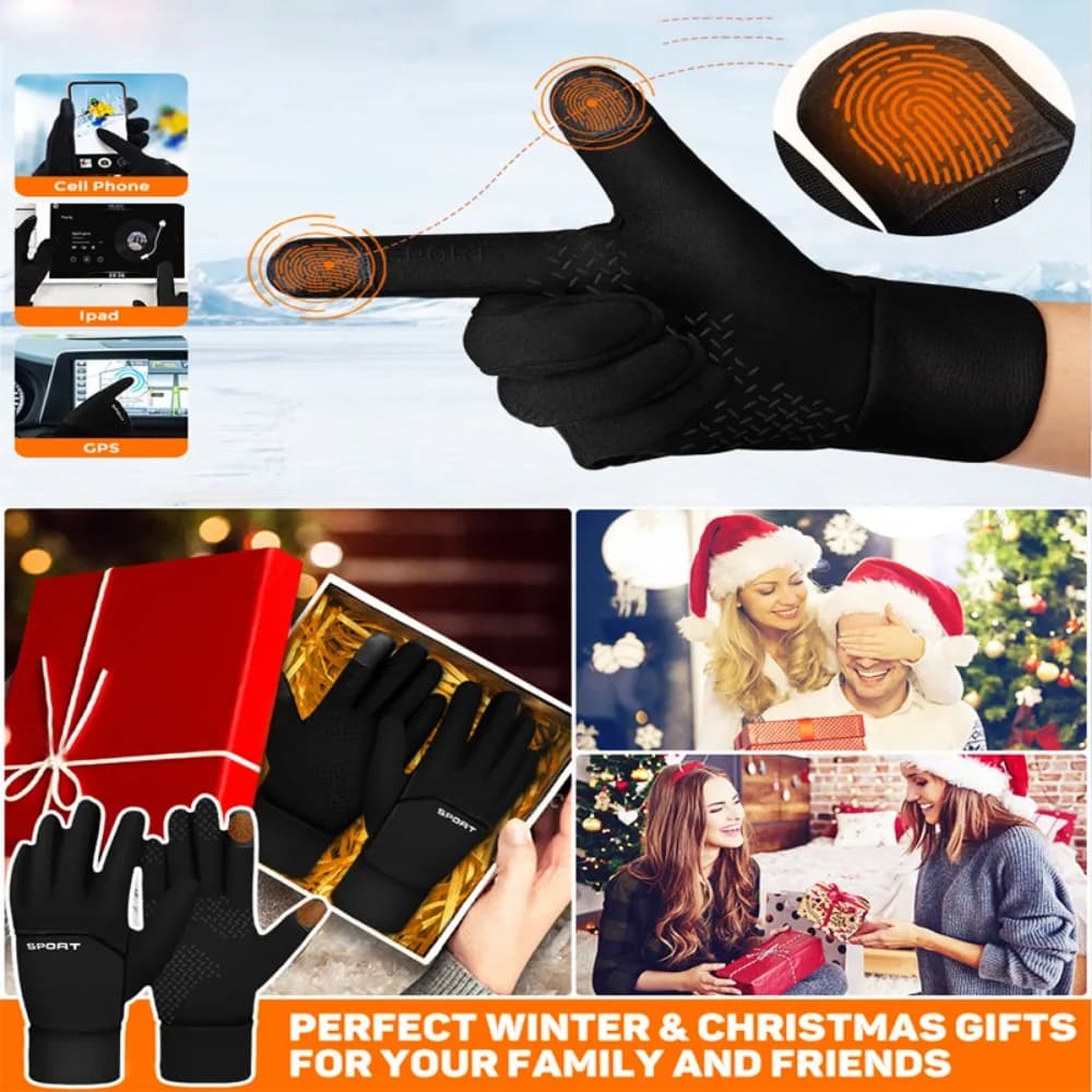 Gants hiver pêche résistance au froid écran tactile verrouillage température 360°