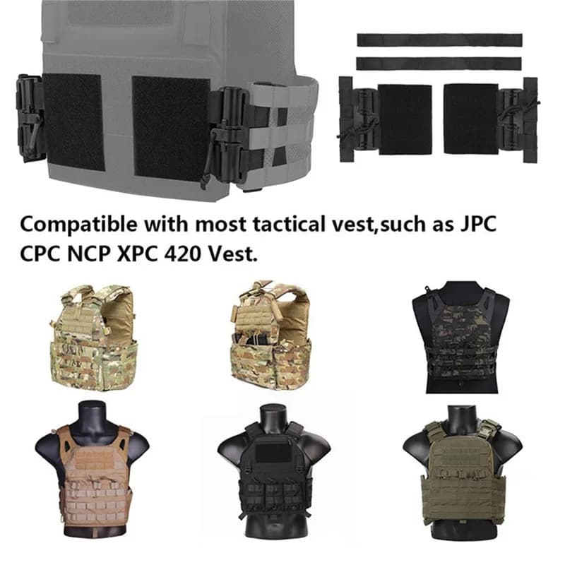 Kit boucles dégagement rapide pour gilets - Système durable JPC CPC pour équipement pêche