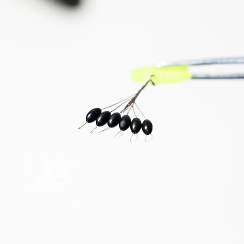 60 pièces stop pêche caoutchouc silicone espaceurs ovales pour carp fly fishing accessoires outils