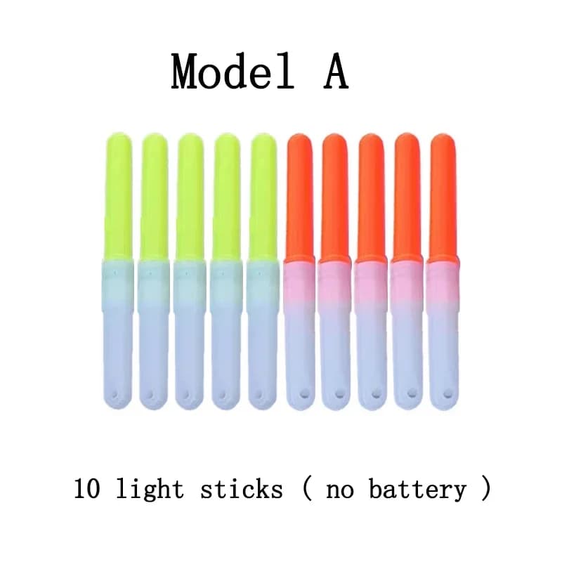 10 bâtons lumineux électriques pour batterie CR322 - Accessoire flotteur pêche nocturne LED