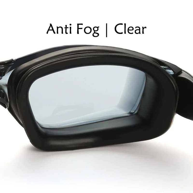 Lunettes de natation professionnelles avec bouchons d'oreilles intégrés HD anti-buée UV