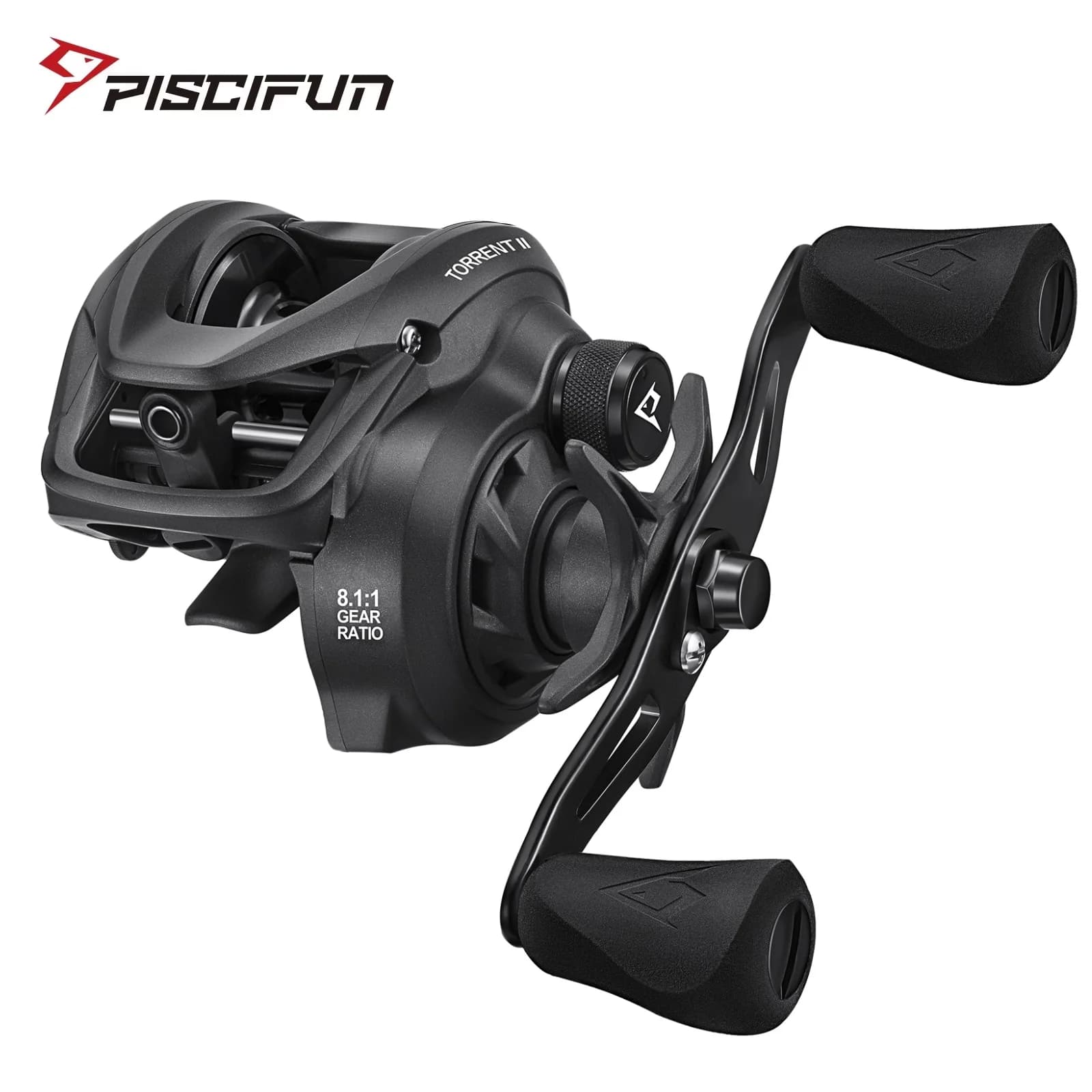 Moulinet baitcasting Piscifun Torrent II 100 frein carbone 9kg ratio 6.6:1/8.1:1 frein magnétique léger 191g
