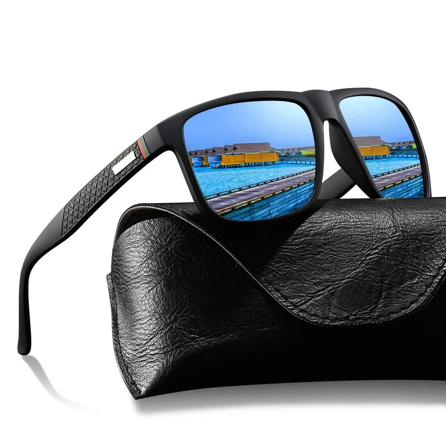 Lunettes carrées classiques fashion homme femme - Légeres, colorées pour conduite, pêche et outdoor