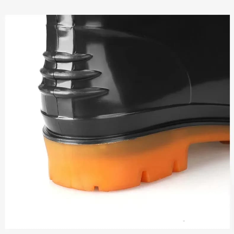Bottes de pluie PVC courtes hautes waterproof antidérapantes résistantes pêche homme