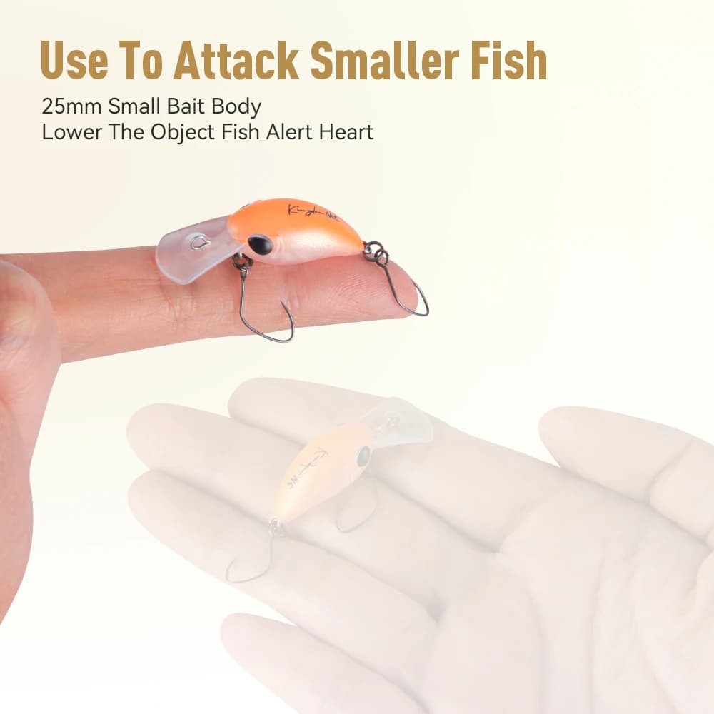 Leurre dur flottant Kingdom Small Crank Minnow 1.5g et 3.2g pour la pêche de la truite