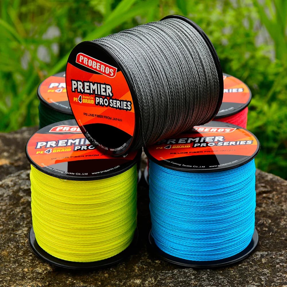 Ligne Proberos 4 brins PE 300/500M ultra-résistante pour lancers longue distance - Grande capacité