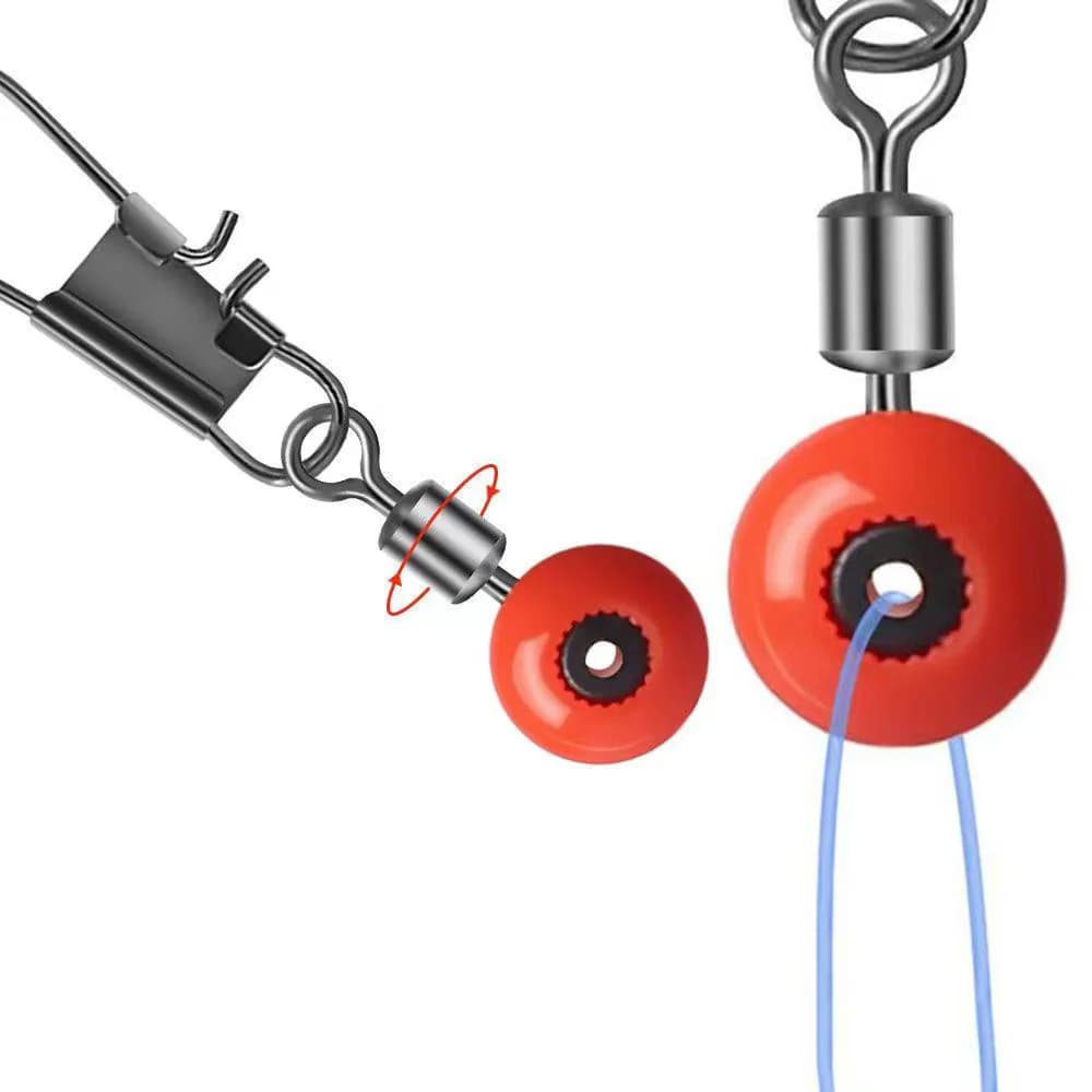 Kit émerillons à billes 360° pour pêche - émerillons rapides avec roulement à billes pour leurres et flotteurs