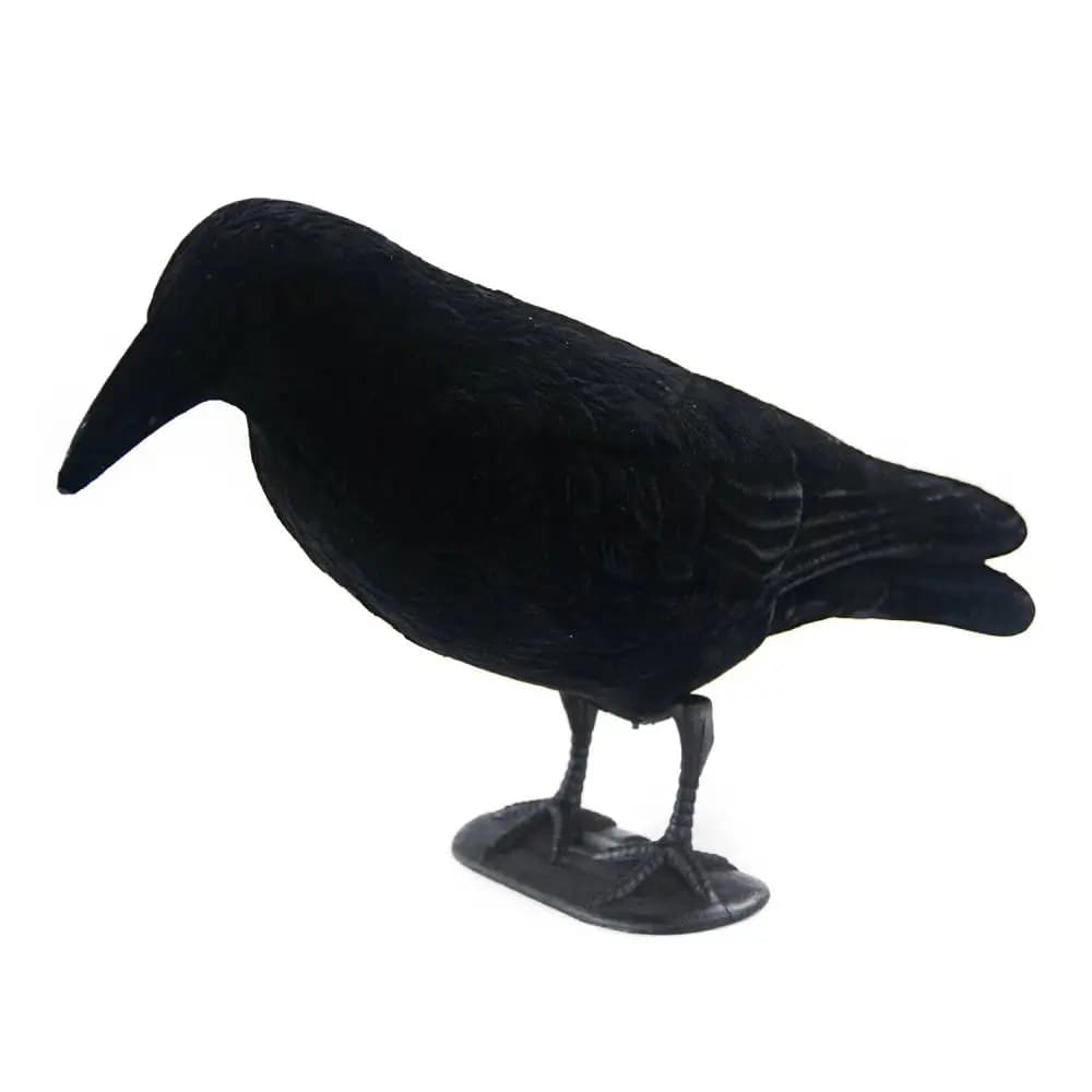 Statue plastique corbeau simulée pour chasse et contrôle des oiseaux - Décor étanche extérieur