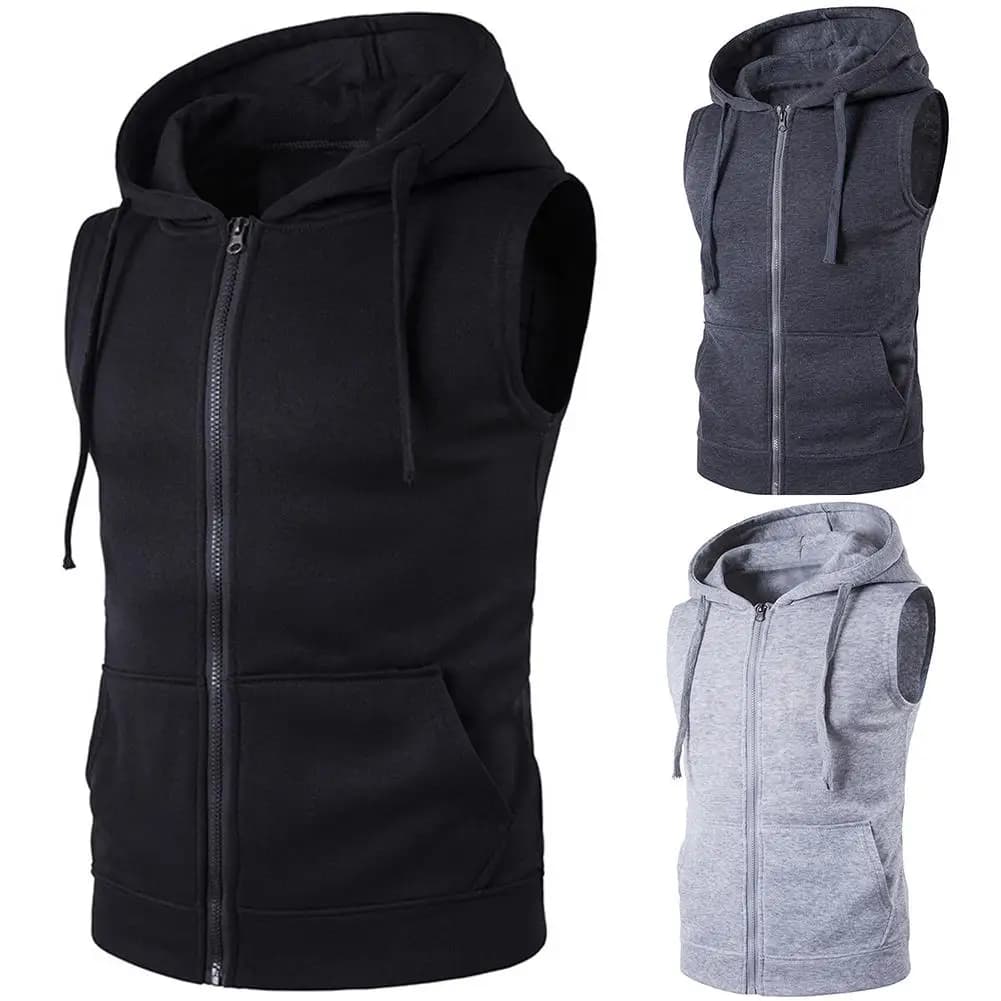 Sweat sans manches CZ Ceska Zbrojovka avec capuche et zip, veste matelassée poches pour pêche, taille